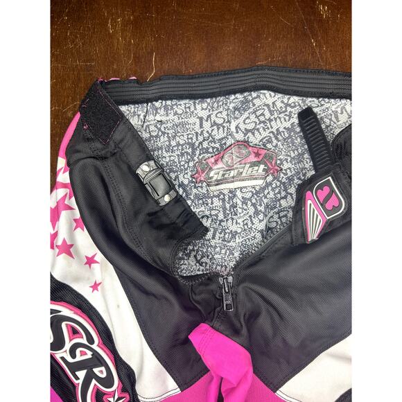 Y2K Pink Motocross ATV MSR Starlet Pants Racing Performance Gear Womens Size 7/8 - Picture 3 of 14